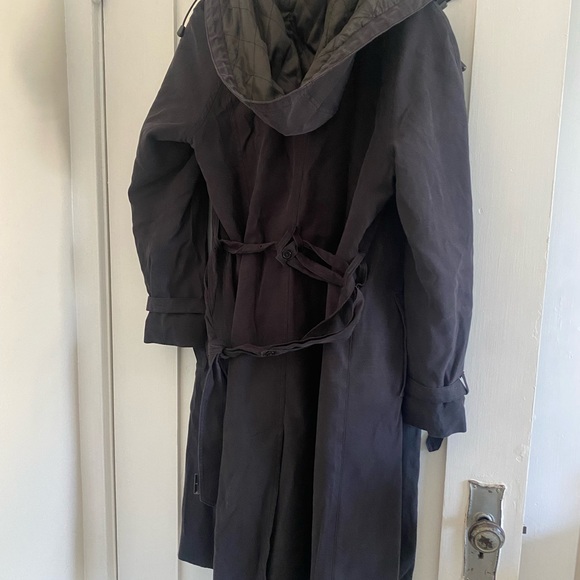 Affinity Apparel Black Women’s Winter Trench Coat with Removable Hood and Liner - Picture 3 of 8